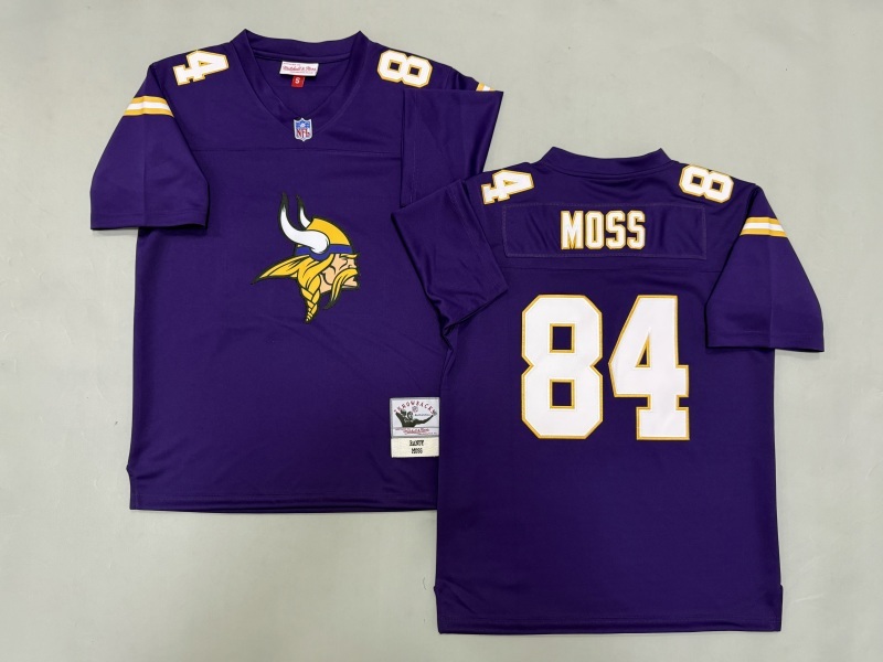 Men 2025 Minnesota Vikings #84 Moss purple Throwback Limited NFL Jersey style 001->minnesota vikings->NFL Jersey
